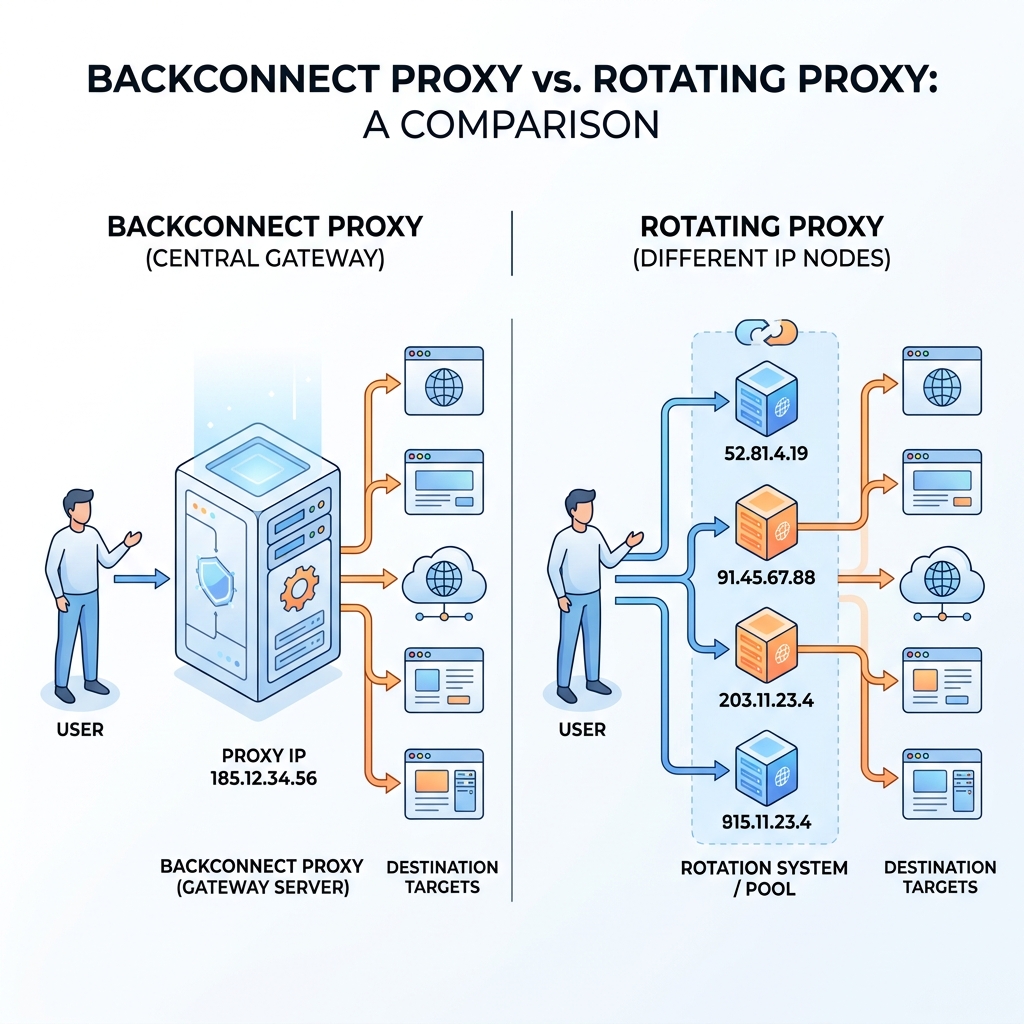 Stop Getting Blocked: Backconnect Proxy vs Rotating Proxy Truth