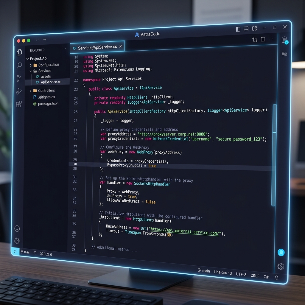 C# HttpClient Proxy Configuration Mockup